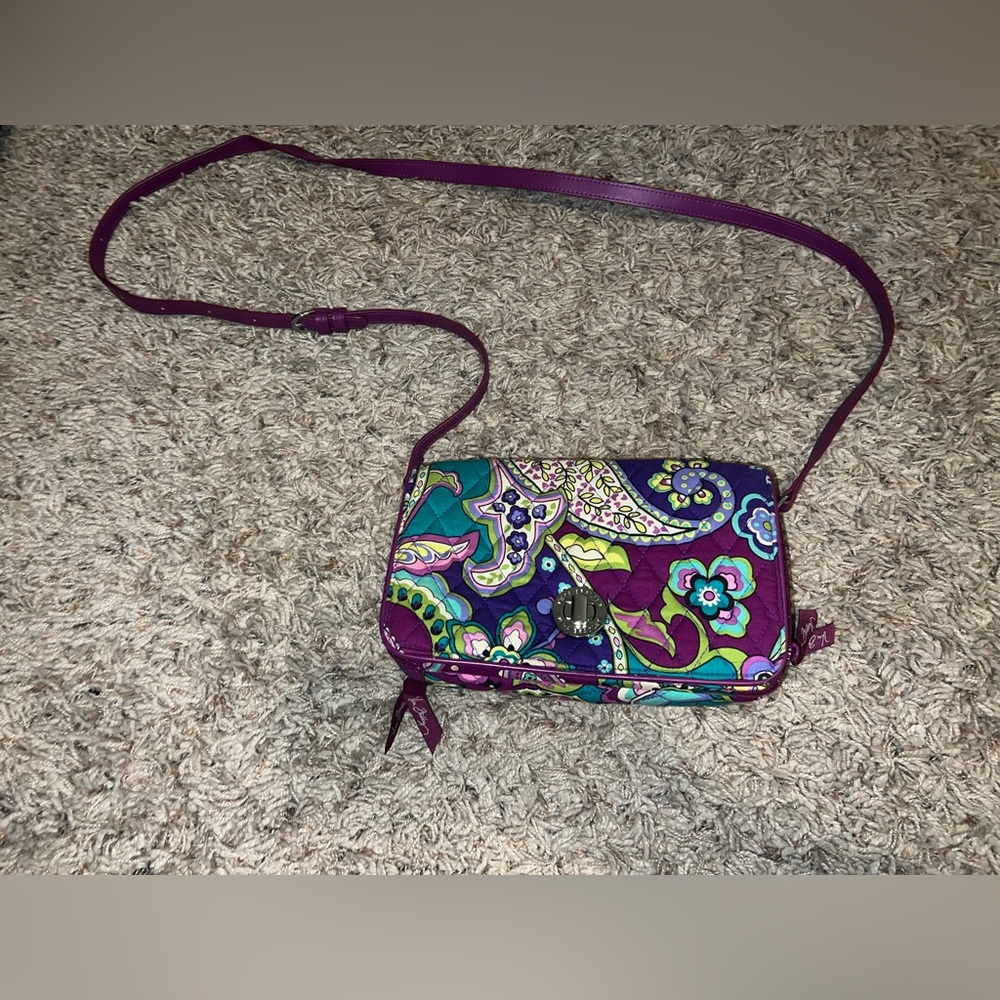 Purple vera Bradley crossbody small purse